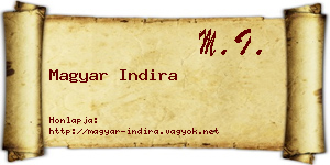 Magyar Indira névjegykártya