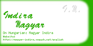 indira magyar business card